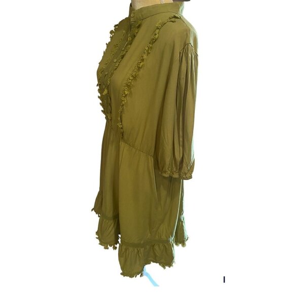 Simplee Plus Boho Short Ruffled Dress, Size 1XL - Picture 3 of 11